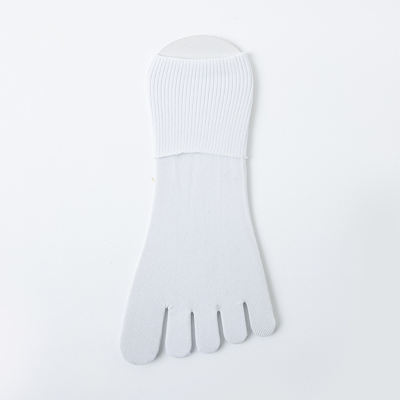 Čarape s pet prstiju od baršuna, unisex, jednobojne, upijaju znoj i prozračuju, srednje dužine, 70–80% najlon