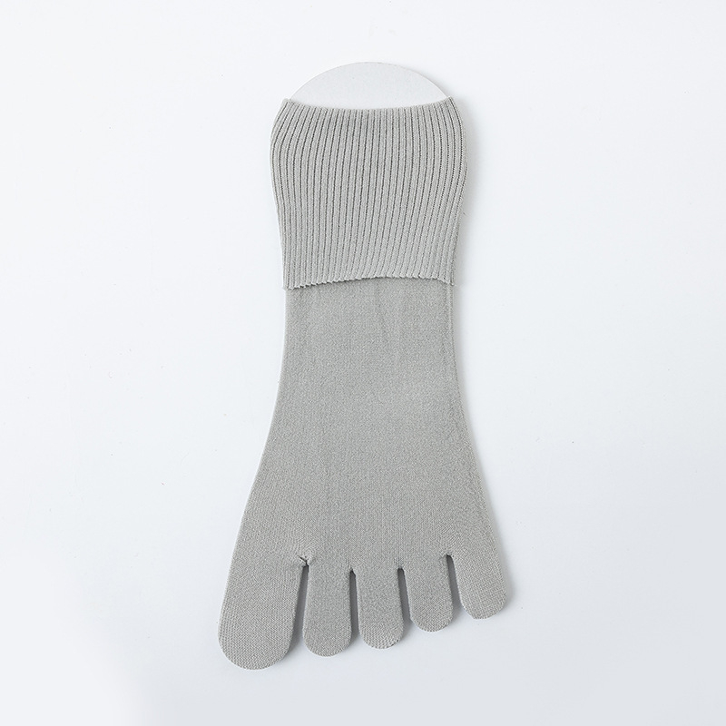 Čarape s pet prstiju od baršuna, unisex, jednobojne, upijaju znoj i prozračuju, srednje dužine, 70–80% najlon