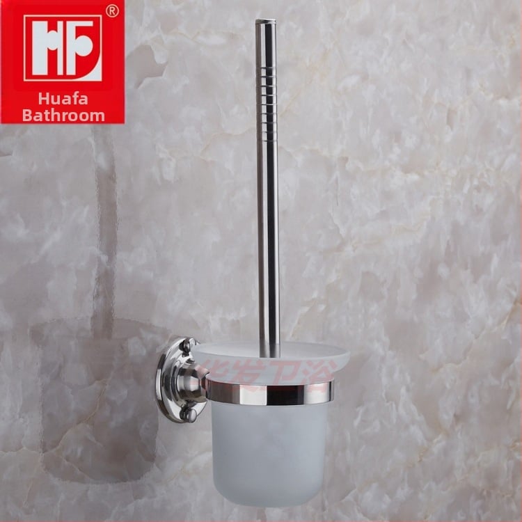 Set de perii pentru baie, montat pe perete, din oțel inox HF-16 – suprafață oglindită, încărcare 0,5 kg, grosime 1,3 mm