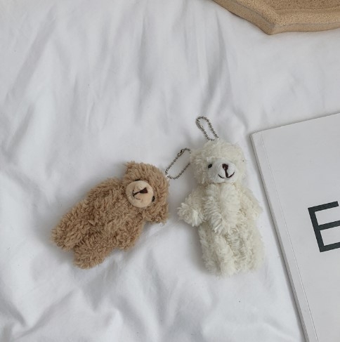 Batoh s plyšovým zajačikom pre dievčatá, do škôlky, model 1951, vodeodolný a odolný, materiál jahňacia vlna, vzor zvierat