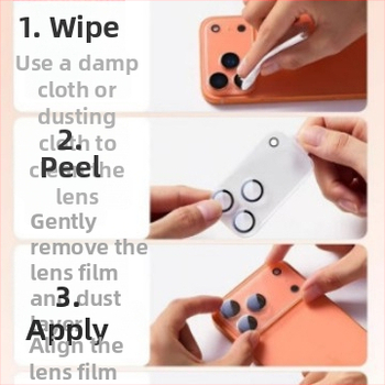 HBQ protecție pentru lentilă cu armură mată integrată pentru iPhone 14 Pro Max — sticlă securizată, film posterior, anti-amprente