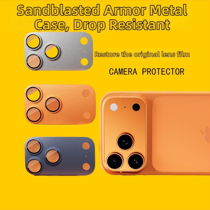 HBQ protecție pentru lentilă cu armură mată integrată pentru iPhone 14 Pro Max — sticlă securizată, film posterior, anti-amprente