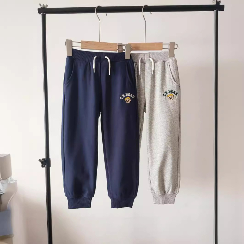 Unisex dječje hlače od pamuka frotira, 100% pamuk, ležerni casual stil, uzrast 3–8 godina, proljeće–jesen