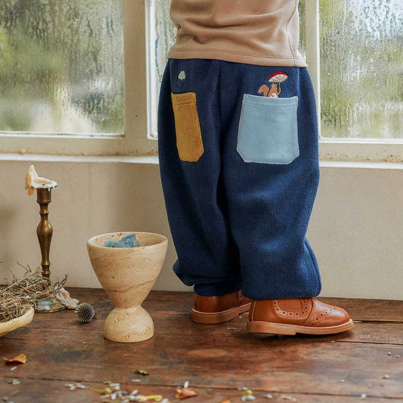 Dječje ležerne hlače za zimu, 95% poliester, srednje visok pojas s elastičnim pojasom, unisex, uzrast 1–3 godine (Materijal: Poliester 95%, Stil: Ležerno, Pojas: Srednje visok s elastičnim pojasom, Sezona: Zima, Uzrast: 1–3 godine)