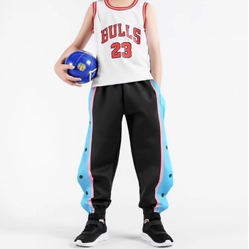 Παιδικά παντελόνια προπόνησης με τρεις ρίγες για αγόρια, ύφασμα από μίγμα βαμβακιού-πολυεστέρα, χωρίς επένδυση, φθινοπωρινό/χειμερινό, 8+ ετών