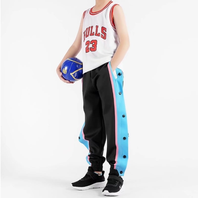 Παιδικά παντελόνια προπόνησης με τρεις ρίγες για αγόρια, ύφασμα από μίγμα βαμβακιού-πολυεστέρα, χωρίς επένδυση, φθινοπωρινό/χειμερινό, 8+ ετών