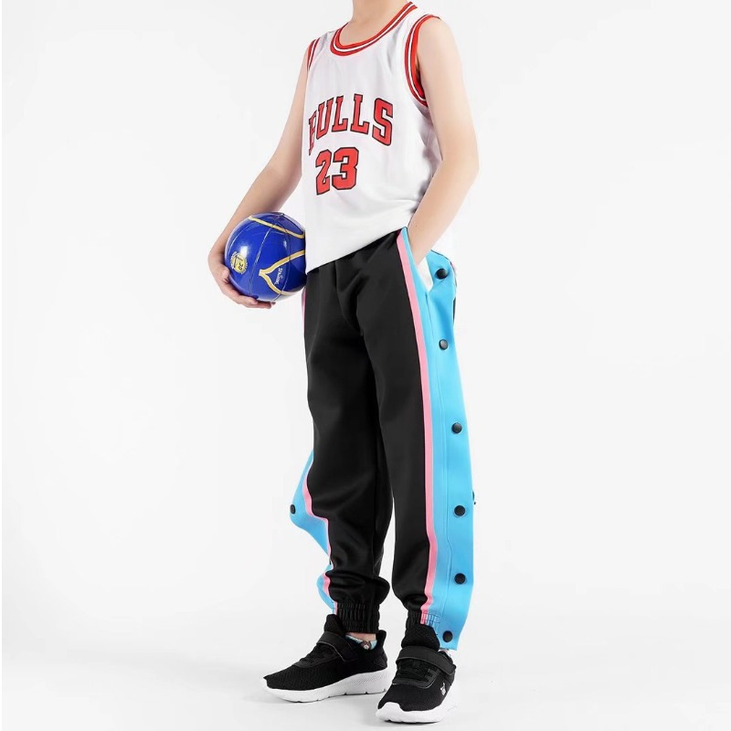 Παιδικά παντελόνια προπόνησης με τρεις ρίγες για αγόρια, ύφασμα από μίγμα βαμβακιού-πολυεστέρα, χωρίς επένδυση, φθινοπωρινό/χειμερινό, 8+ ετών