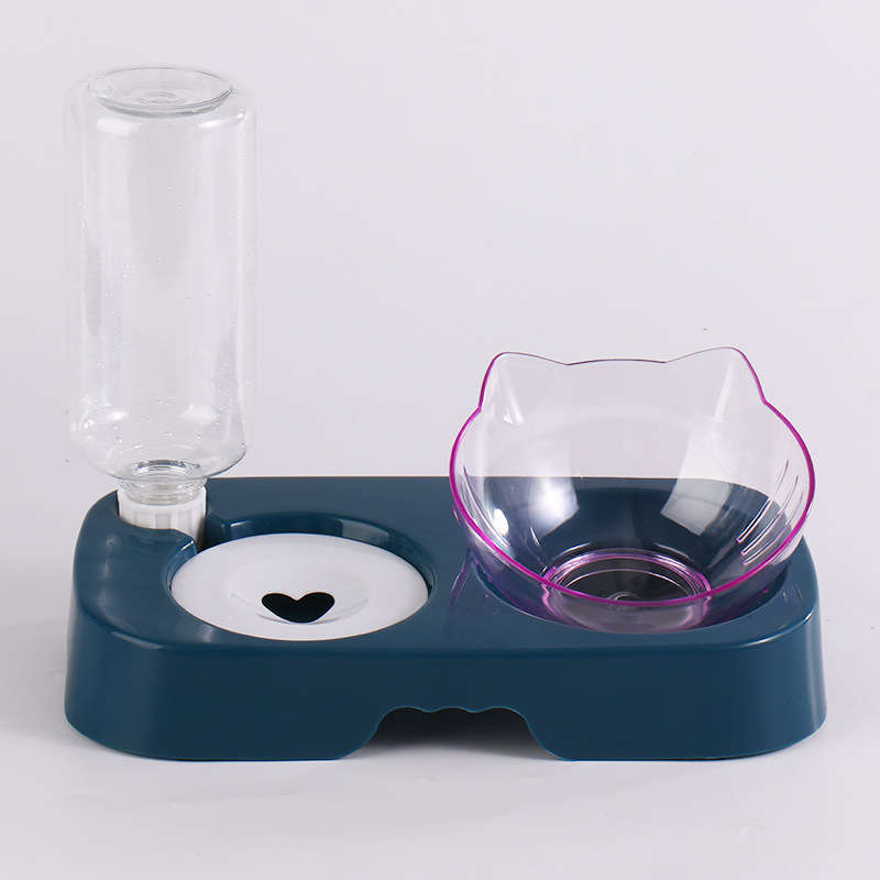 Automata víz- és ételadagoló macskáknak és kutyáknak; szivárgásmentes nyakvédős tál; ABS anyag; teljes automata etető készlet; súly ~250 g; Márka Taiguang; Csomagolás: alap + tál 50 db; ivóüveg 200 db