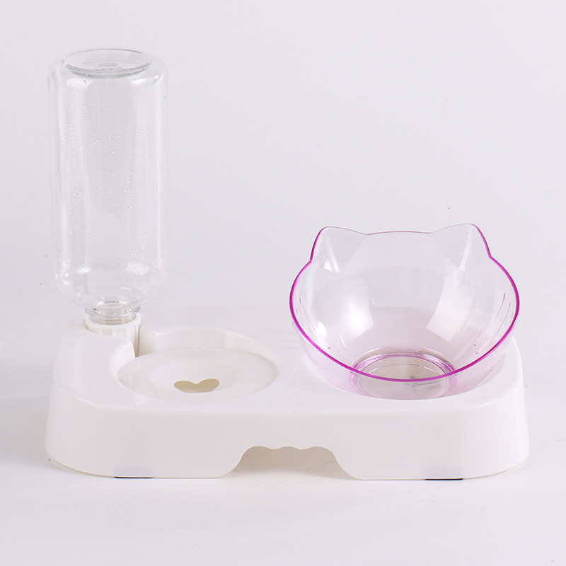 Automata víz- és ételadagoló macskáknak és kutyáknak; szivárgásmentes nyakvédős tál; ABS anyag; teljes automata etető készlet; súly ~250 g; Márka Taiguang; Csomagolás: alap + tál 50 db; ivóüveg 200 db