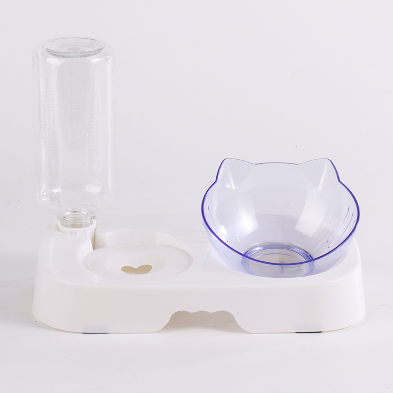 Automata víz- és ételadagoló macskáknak és kutyáknak; szivárgásmentes nyakvédős tál; ABS anyag; teljes automata etető készlet; súly ~250 g; Márka Taiguang; Csomagolás: alap + tál 50 db; ivóüveg 200 db