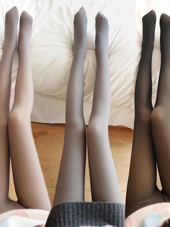 Colanți cu căptușeală groasă, efect piele, lungime cropped, călduroși