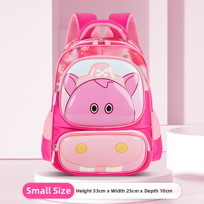 Detský školský batoh s motívom zvierat – Oxford látka, ramenné popruhy s vzduchovým výplňom, pre triedu 1.–2., kreslený štýl