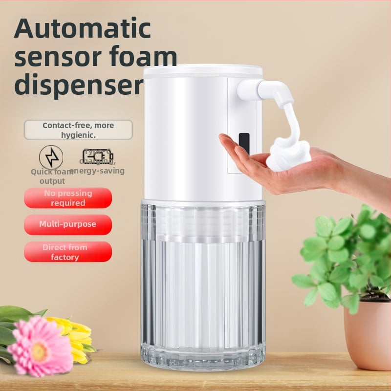 Dispenser de spumă cu inducție, ceramică + ABS, funcție de inducție, certificat CE, electroplacare, greutate 555 g