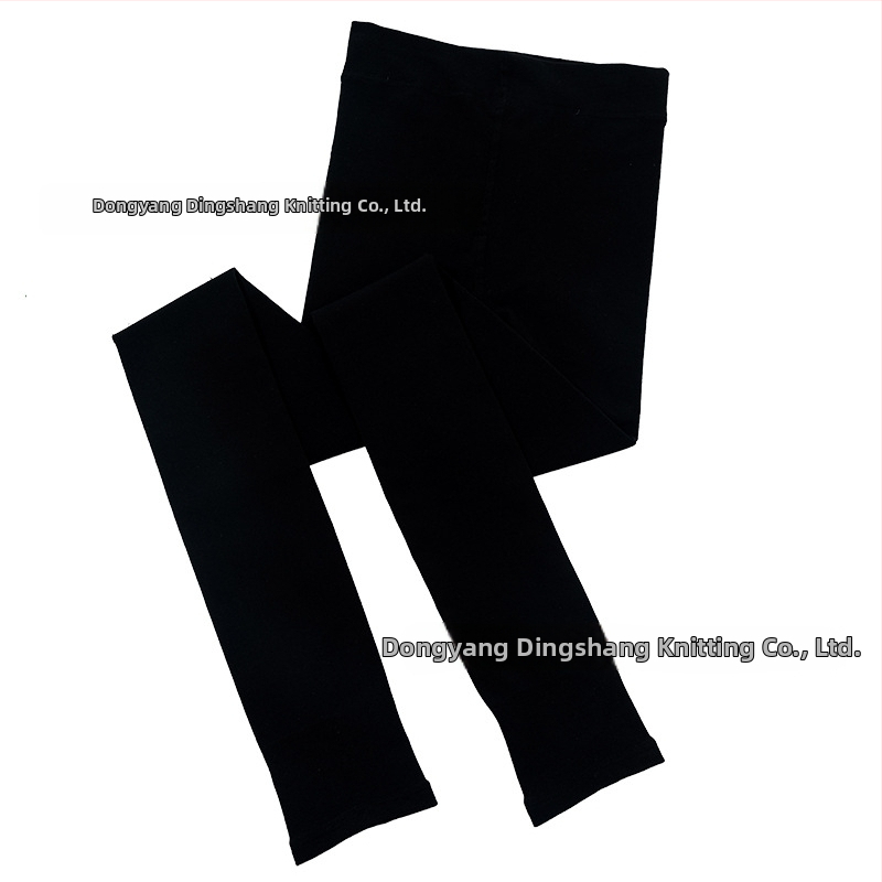 Najlon čarape s flisom iznutra, s nogama, srednja debljina, jednobojni uzorak, japanski stil