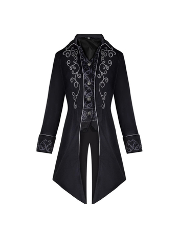 Muški europski dvoranski kostim s dugim frakom za RPG — poliester, sadržaj poliester 80–90%, jesen 2024, za uzrast 18–24