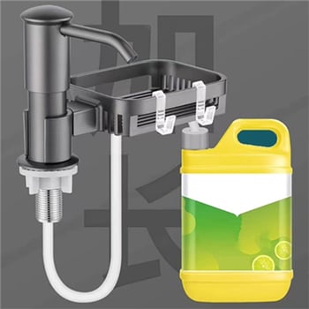 Dozator de lichid pentru chiuveta de bucătărie, acționat prin apăsare manuală, ABS, 285 g, stil lux ușor