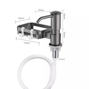 Dozator de lichid pentru chiuveta de bucătărie, acționat prin apăsare manuală, ABS, 285 g, stil lux ușor