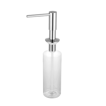 Dispenser de lichid pentru chiuveta bucătărie, acționat prin apăsare — din oțel inoxidabil 304, finisaj electroplacat, stil modern minimalist, greutate 250 g