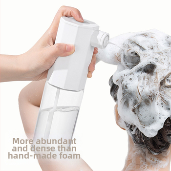 Spumator electric inteligent pentru șampon, săpun de mâini, gel de duș și demachiant pentru față, cu spumă densă și pistol de pulverizare