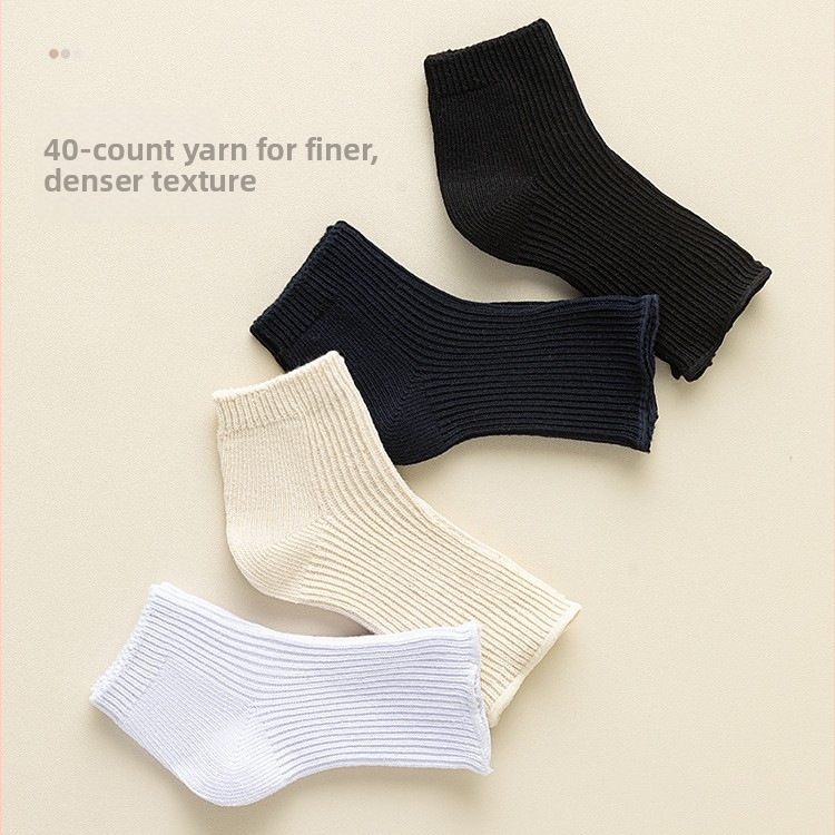 Șosete cu deget deschis, unisex, pentru vară, din bumbac 75%/elastan 25%, antibacteriale și absorbante, culoare solidă, construcție cu două ace