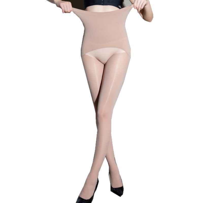 Bešivne pantyhose s visokim strukom, tanke, kontrola trbuha, protiv trenja
