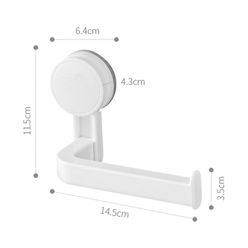 Držač toaletnog papira s usisnim čašom za kupaonicu – bez bušenja, ABS+PVC, model FT-1502, višefunkcionalno