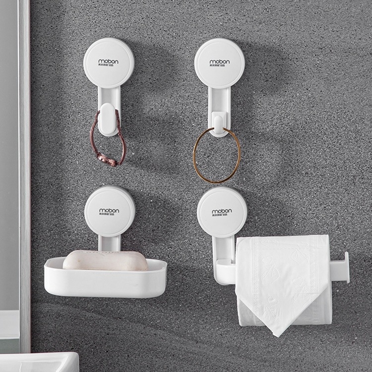 Držač toaletnog papira s usisnim čašom za kupaonicu – bez bušenja, ABS+PVC, model FT-1502, višefunkcionalno