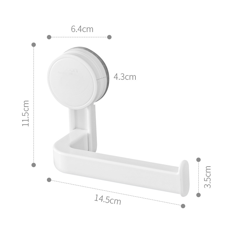 Držač toaletnog papira s usisnim čašom za kupaonicu – bez bušenja, ABS+PVC, model FT-1502, višefunkcionalno