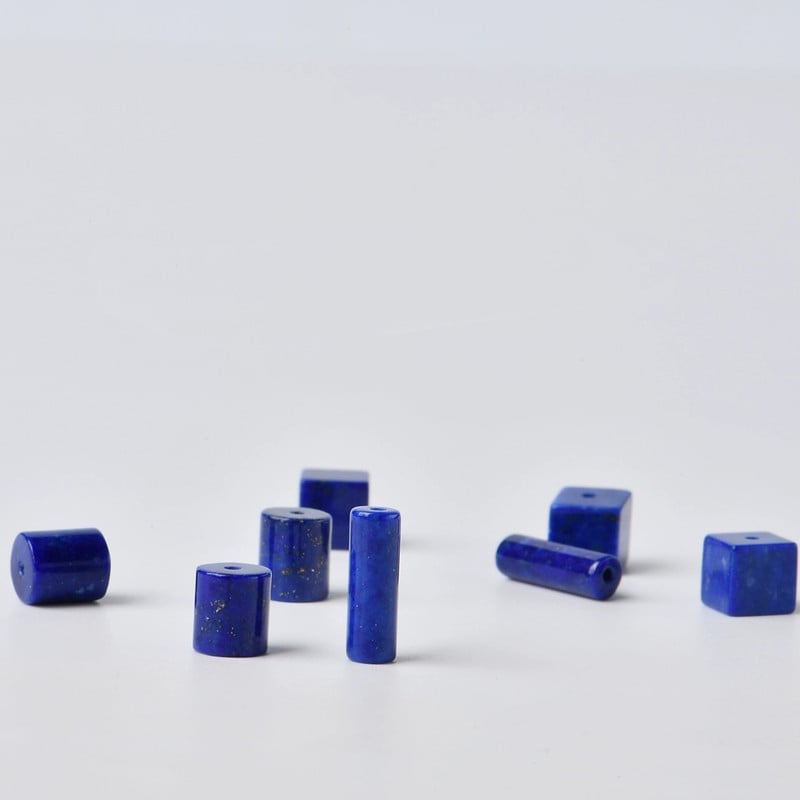 Mărgele din lapis lazuli – mărgele răspândite cu forme baril, cuburi de zahăr și tuburi lungi pentru bijuterii DIY, Tengjie Jewelry