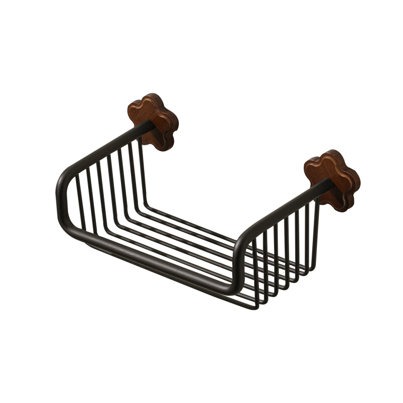 Akacijev drveni ormarić za kupaonicu s držačem za papirnate maramice, košom za maramice i držačem toaletnog papira; odvodni koš; bez bušenja; aluminijski naglasci; višenamjenski.