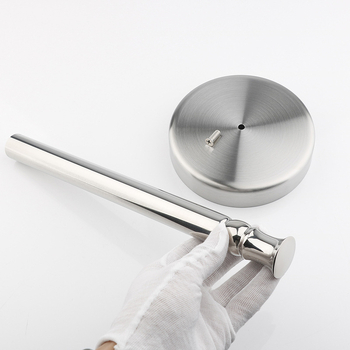 De mengsi Vertikalni držač papirnatih maramica, nehrđajući čelik, okrugli oblik, brušena površina, stolni