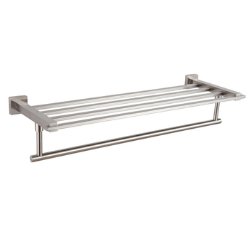 Belode stalak za ručnike od nehrđajućeg čelika 304, jedan sloj, završna obrada wire-drawing, za hotelske kupaonice, nosivost 5 kg