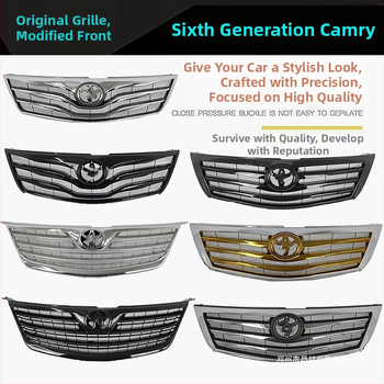 Grille για Camry (06-11, 13-15) – Μεταλλική κατασκευή, Τροποποιημένη εμπρόσθια μάσκα, Black Warrior Grille, Ολόκληρη μαύρη γρίλια