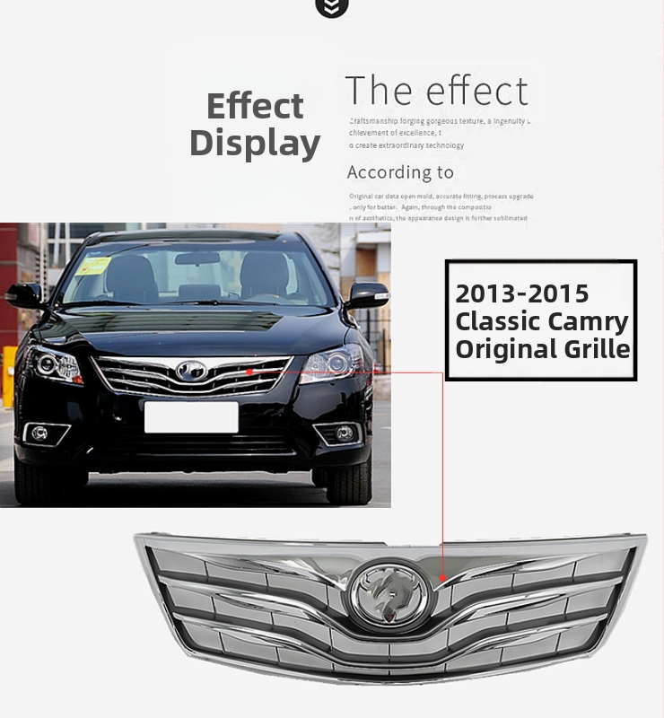 Grille για Camry (06-11, 13-15) – Μεταλλική κατασκευή, Τροποποιημένη εμπρόσθια μάσκα, Black Warrior Grille, Ολόκληρη μαύρη γρίλια