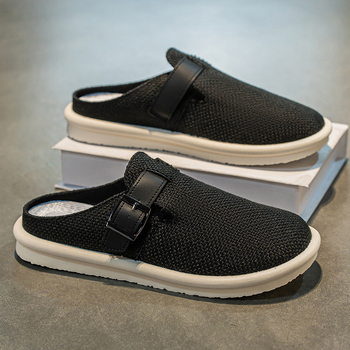 Azolla pantofi slip-on pentru bărbați, partea superioară din piele artificială, talpă din cauciuc, ușori, pentru vară