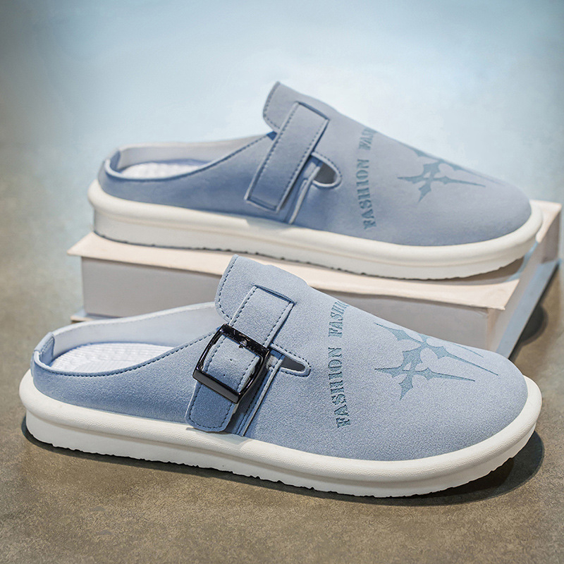 Azolla pantofi slip-on pentru bărbați, partea superioară din piele artificială, talpă din cauciuc, ușori, pentru vară