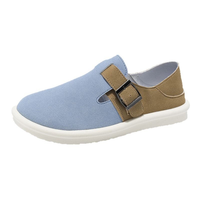 Azolla pantofi slip-on pentru bărbați, partea superioară din piele artificială, talpă din cauciuc, ușori, pentru vară