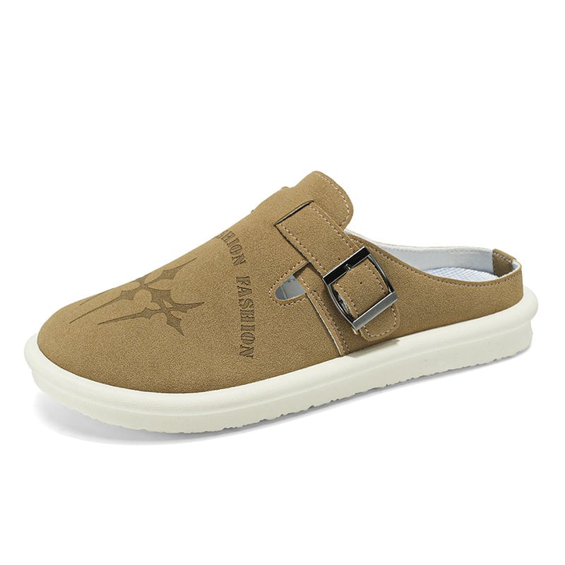 Azolla pantofi slip-on pentru bărbați, partea superioară din piele artificială, talpă din cauciuc, ușori, pentru vară