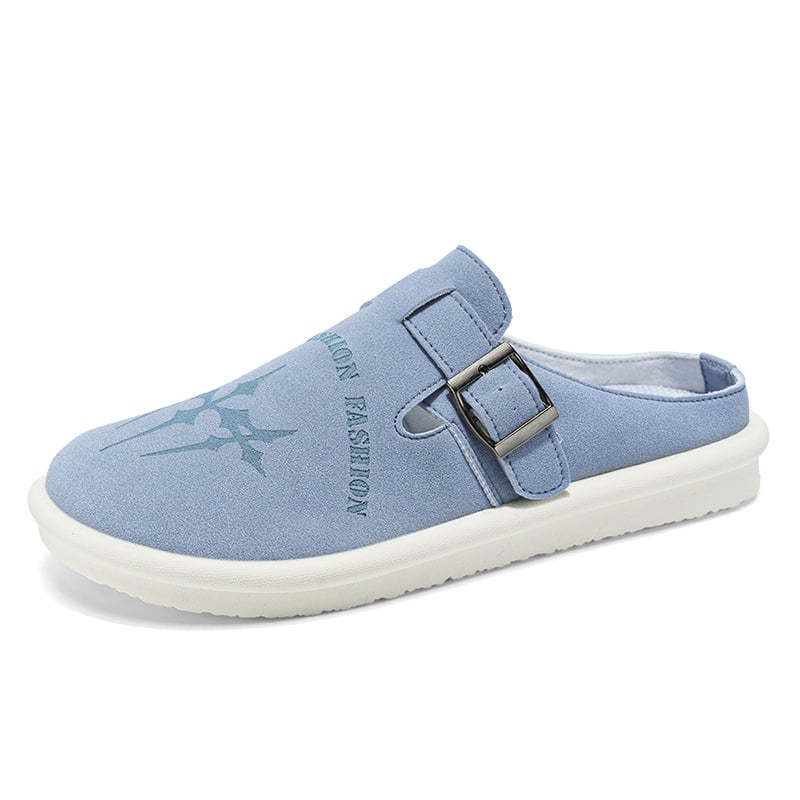 Azolla pantofi slip-on pentru bărbați, partea superioară din piele artificială, talpă din cauciuc, ușori, pentru vară