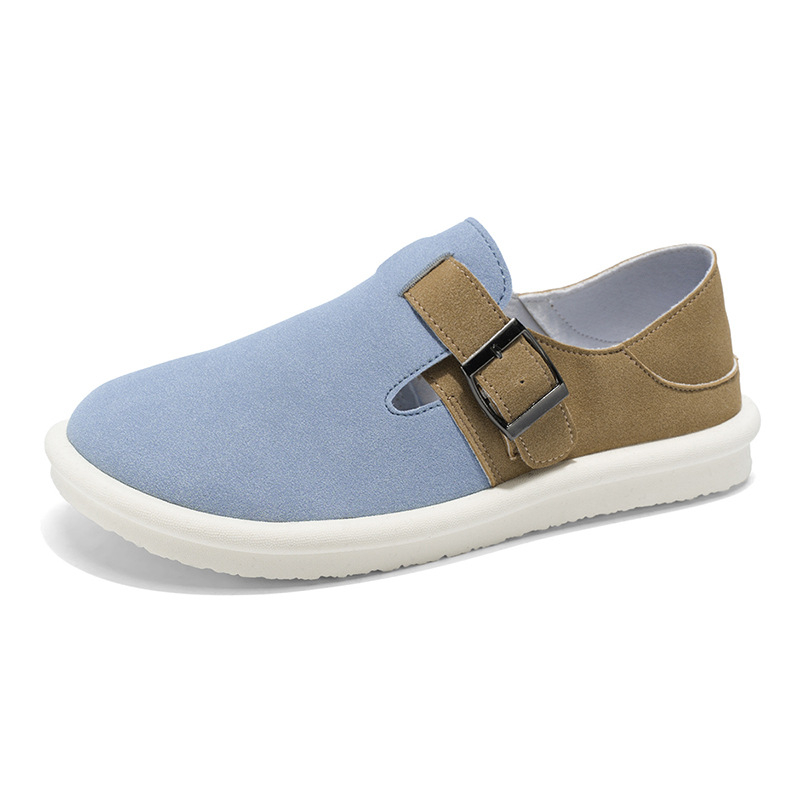 Azolla pantofi slip-on pentru bărbați, partea superioară din piele artificială, talpă din cauciuc, ușori, pentru vară