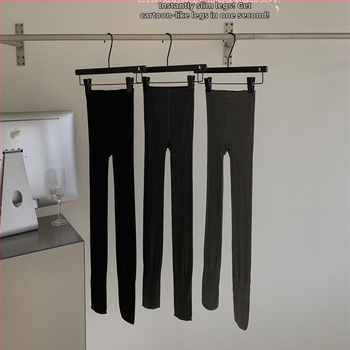 Colanți din bumbac pentru femei, cu elasticitate ridicată, grosime medie, lungime 9/10, efect de subțiere și ridicare a feselor, 80–90% bumbac, elastan sub 30%