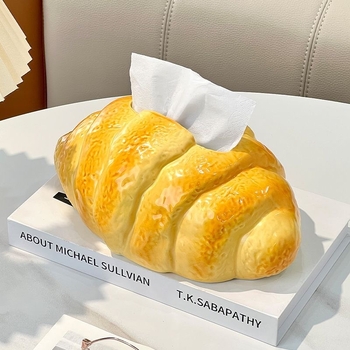 Croissant alakú papírszalvéta-doboz, vinyl, többfunkciós, 50 darabos készlet, nappalira, konyhára, hálószobára és fürdőszobára