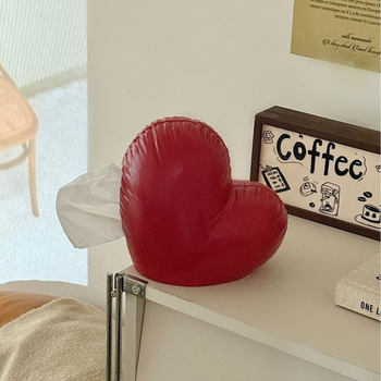 Kerámiából készült szív alakú papírtörlő tartó – modern dizájn, levehető belső tartó, 24 darabos készlet, logó nyomtatás lehetséges