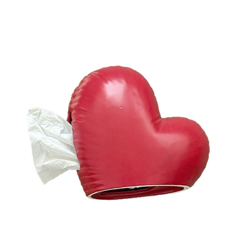 Kerámiából készült szív alakú papírtörlő tartó – modern dizájn, levehető belső tartó, 24 darabos készlet, logó nyomtatás lehetséges