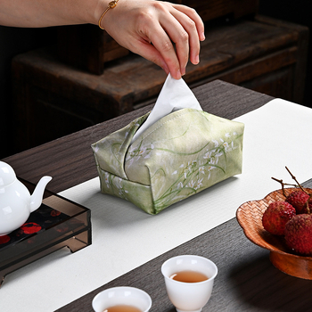 Pastorális stílusú zsebkendő-doboz fedél nappalira, nem szőtt textil anyagból, vízálló, többfunkciós