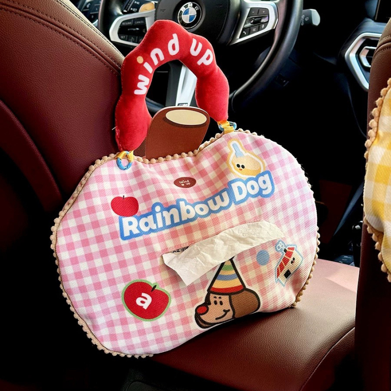 Vješena torba za kutiju maramica od Oxford platna, s odvojivom papirnom salvetom, moderni minimalistički stil, višenamjenska