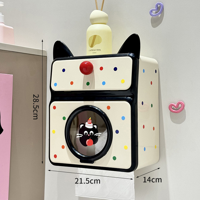 Zidna kutija za papirnate maramice u kupaoni - PP materijal, vodootporna, višenamjenska, zidna ugradnja