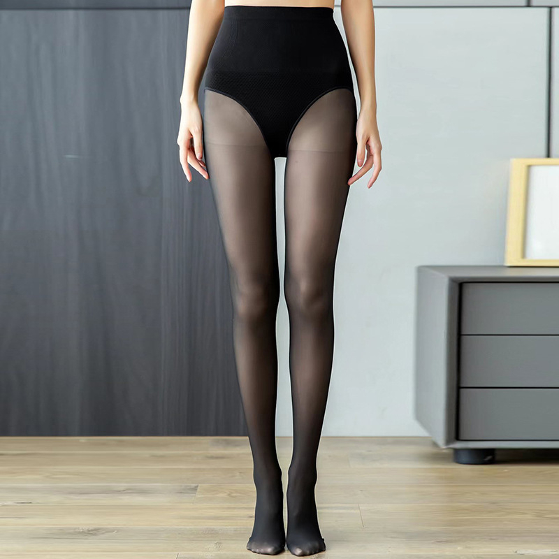 Najlon čarape 70–80% sadržaj, podizanje stražnjice i oblikovanje, debela tkanina, jednobojna, s nogama