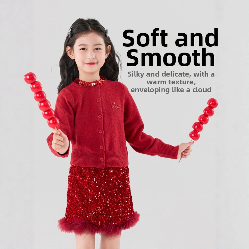 Lányoknak szóló sequin szoknya, hercegnő stílus, pamut, rajzfilm mintával, 3–8 éveseknek, téli 2025