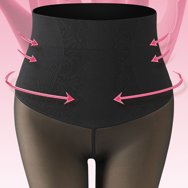 Hlačne nogavice s podizanjem stražnjice, jednobojne, debele najlonom 70–80%, s nogama